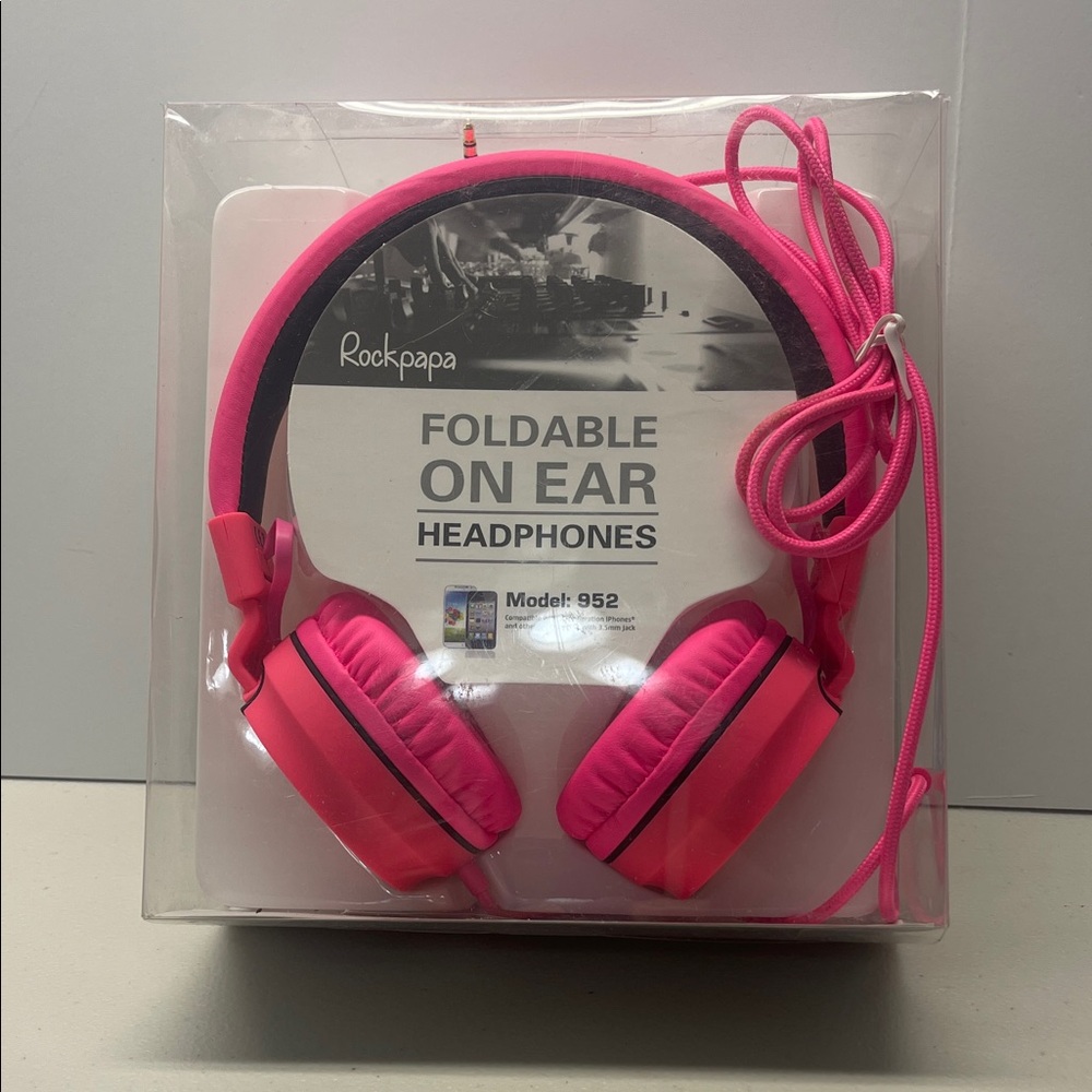 rockpapa 952 Wired Headphones with Microphone,On-Ear Foldable Corded Headphones